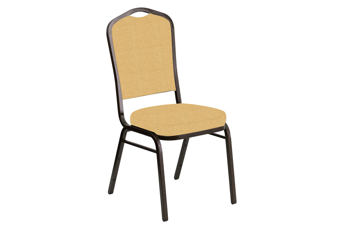 BLNK Crown Back Banquet Chair in Neptune with Gold Vein Frame