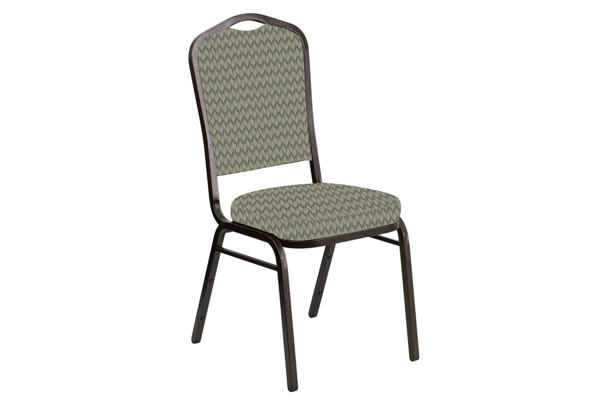 BLNK Crown Back Banquet Chair in Rapture with Gold Vein Frame