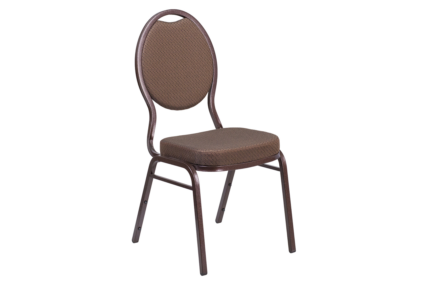 BLNK HERCULES Series Fabric Teardrop Back Stacking Banquet Chair - Brown