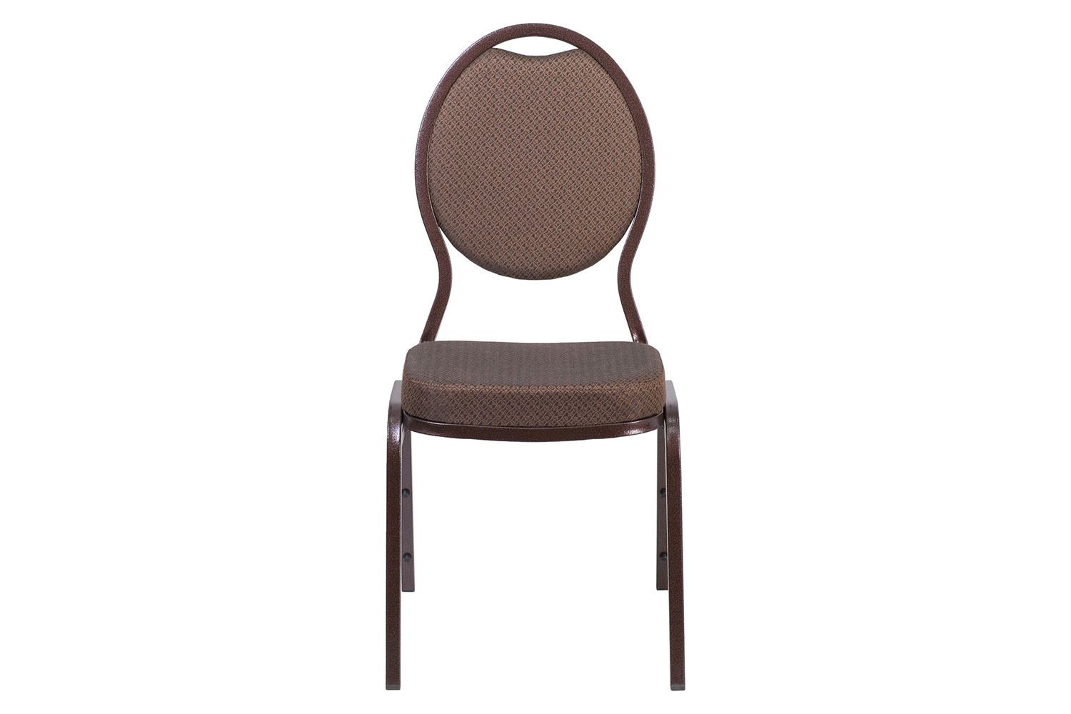 BLNK HERCULES Series Fabric Teardrop Back Stacking Banquet Chair - Brown