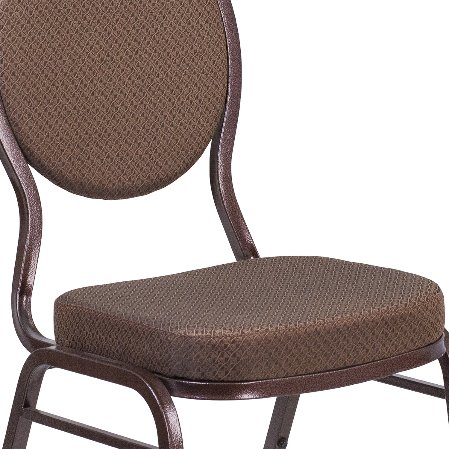 BLNK HERCULES Series Fabric Teardrop Back Stacking Banquet Chair - Brown