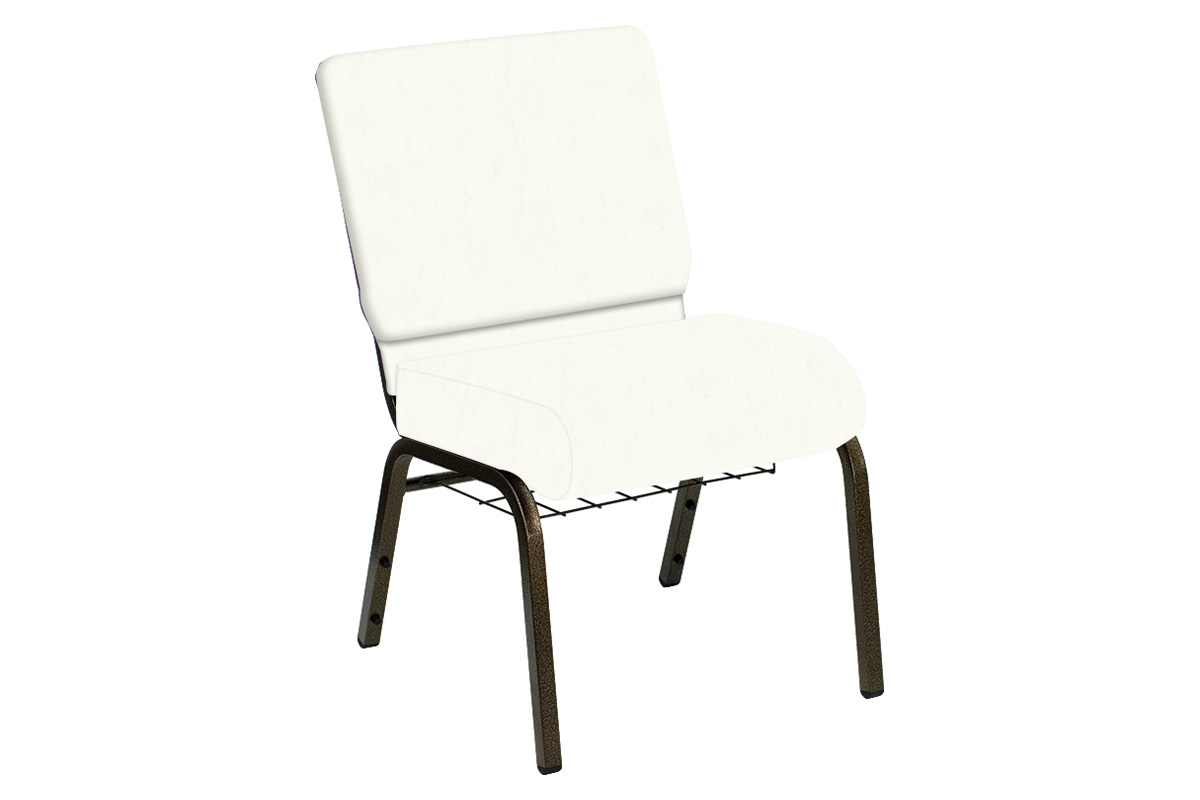 BLNK HERCULES Series Church Chair in E-Z Marine Vinyl with Gold Vein Frame