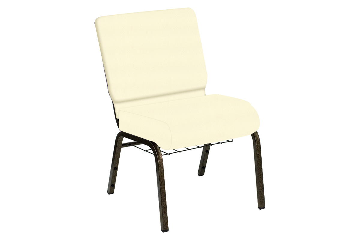 BLNK HERCULES Series Church Chair in E-Z Sierra Vinyl with Gold Vein Frame