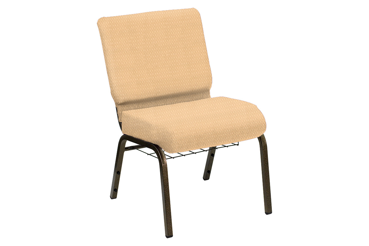 BLNK HERCULES Series Church Chair in Bedford with Gold Vein Frame