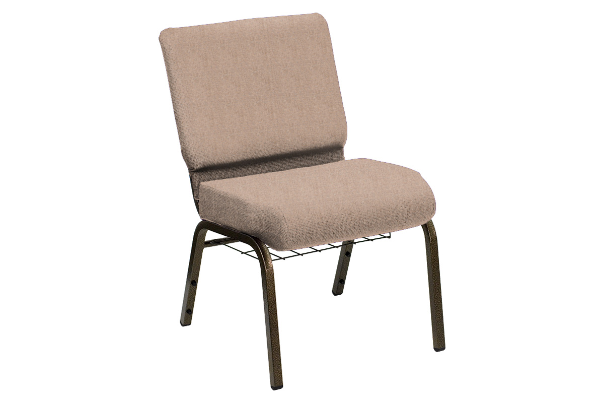 BLNK HERCULES Series Church Chair in Shire with Gold Vein Frame