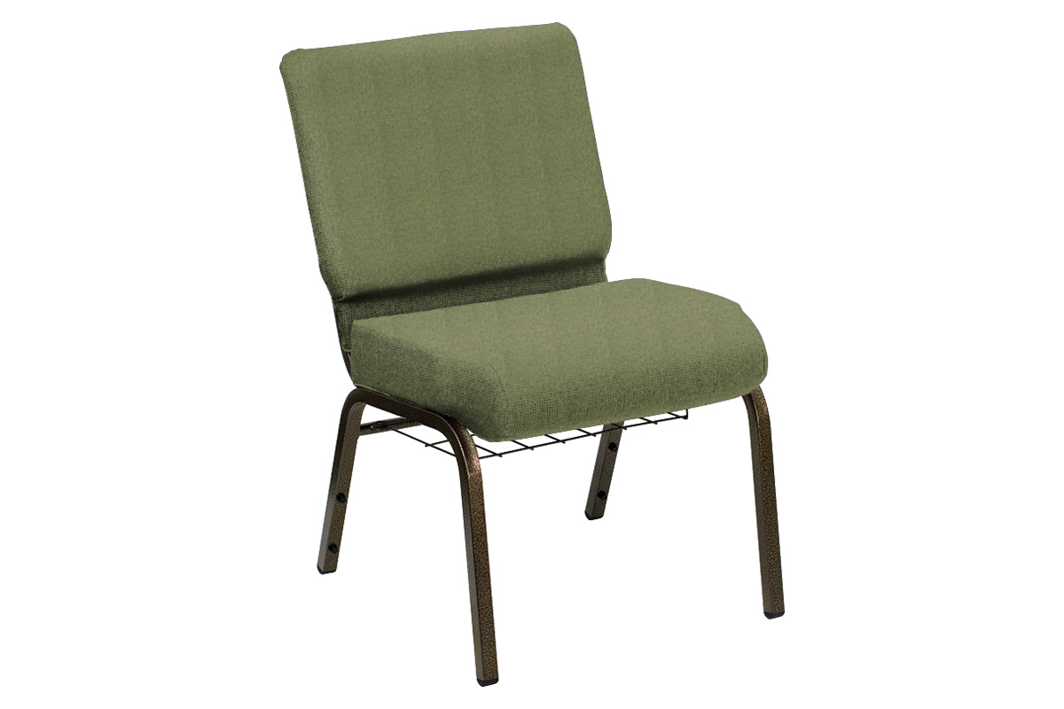 BLNK HERCULES Series Church Chair in Shire with Gold Vein Frame