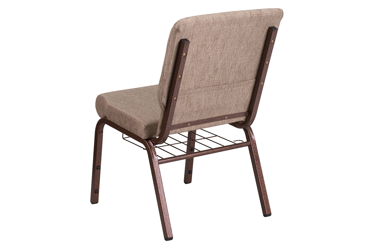 BLNK - HERCULES Series Fabric Church Chair with Book Rack and Copper Vein Frame