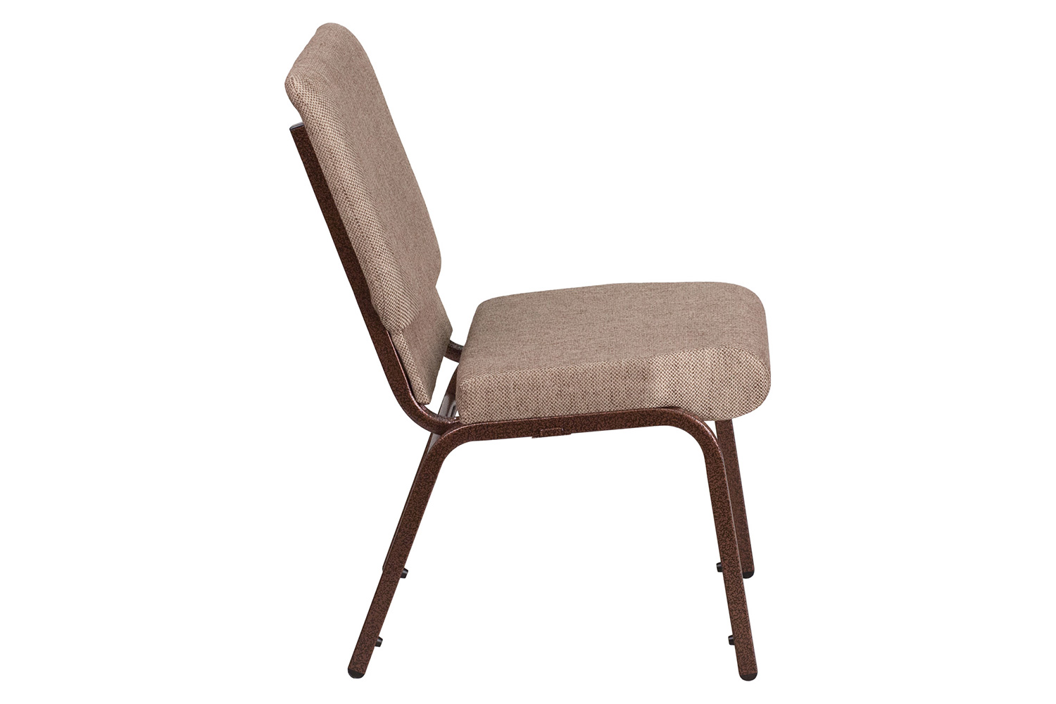 BLNK™ HERCULES Series Fabric Stacking Church Chair with Copper Vein Frame - Beige