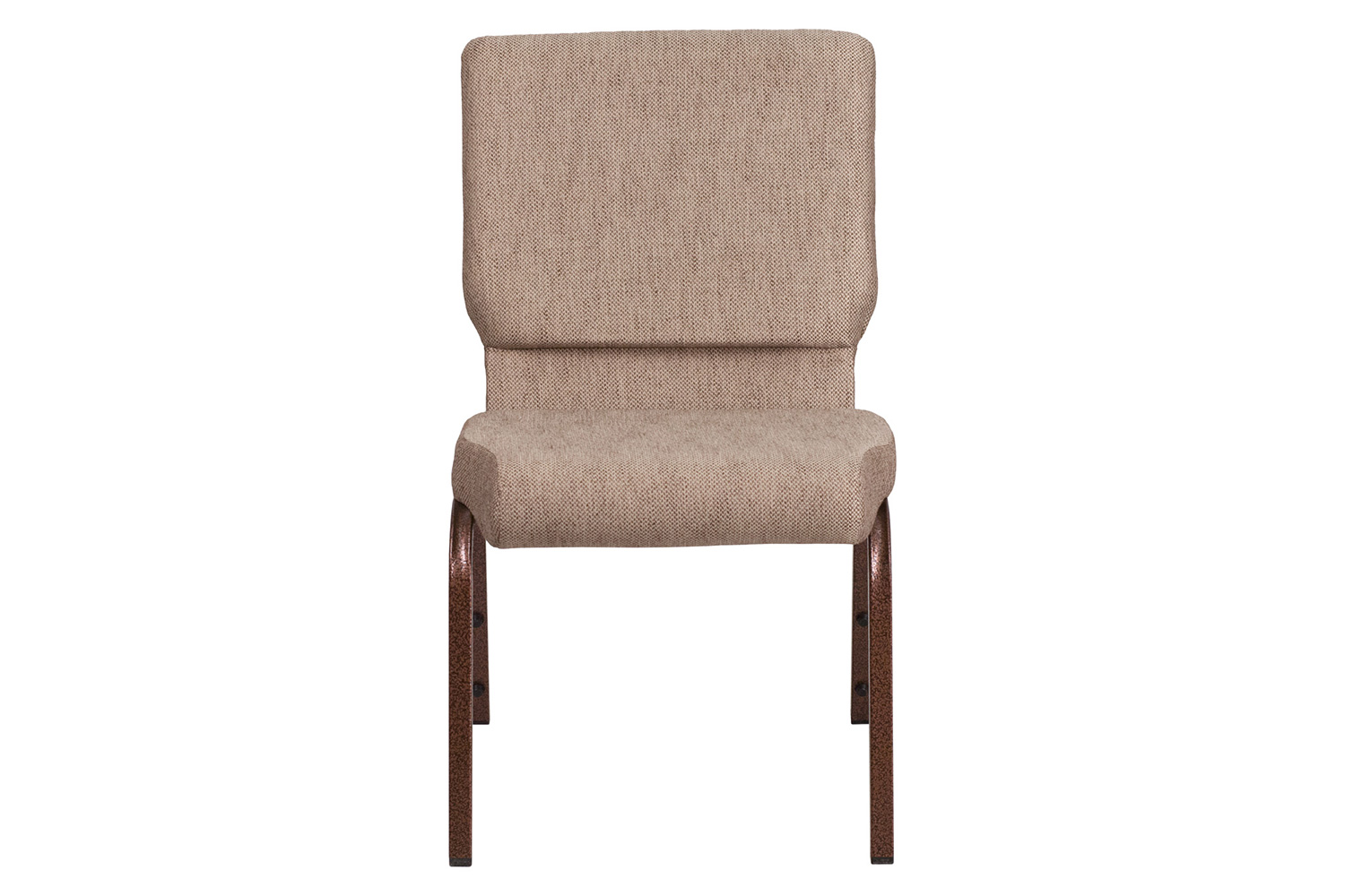 BLNK™ HERCULES Series Fabric Stacking Church Chair with Copper Vein Frame - Beige