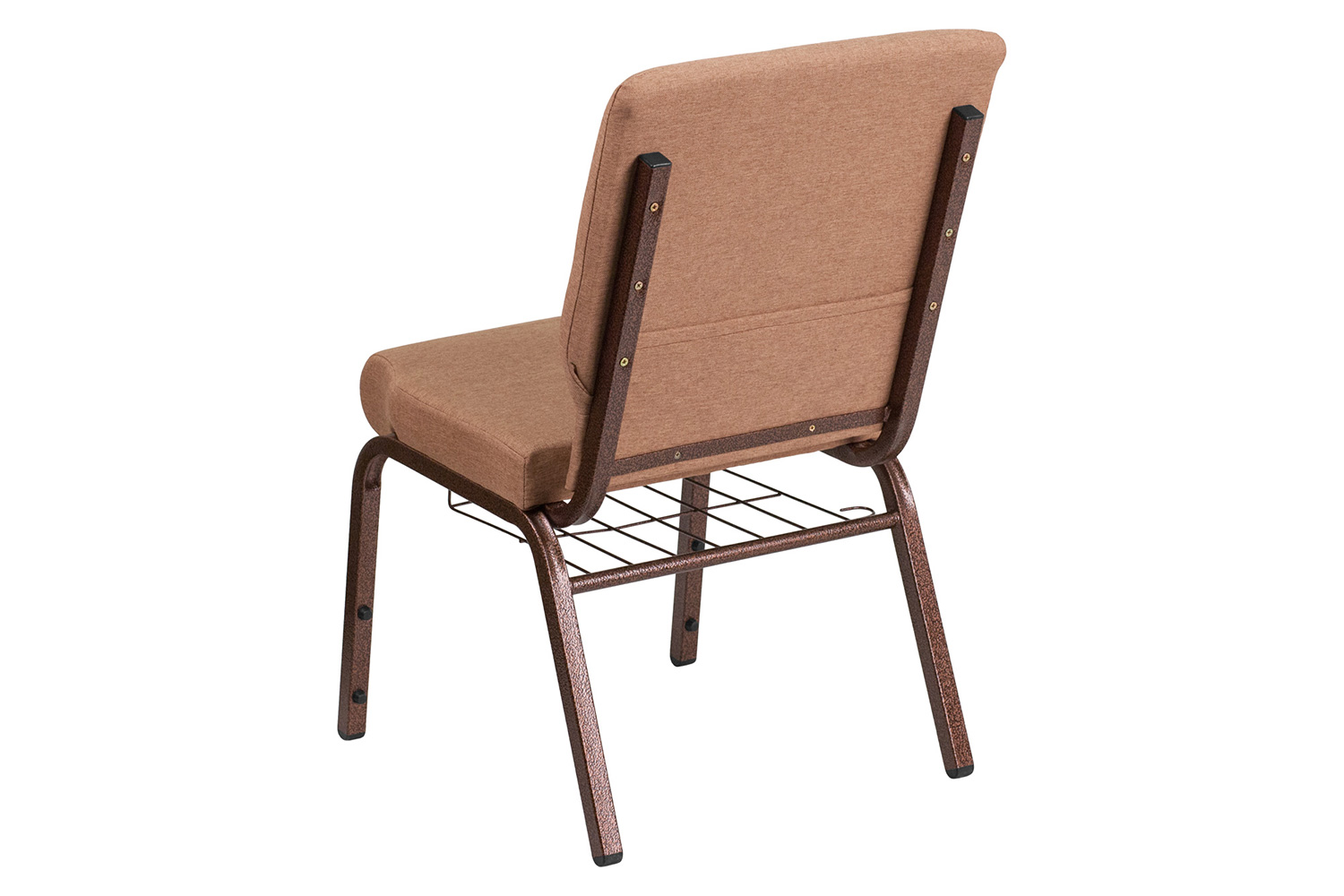 BLNK™ - HERCULES Series Fabric Church Chair with Cup Book Rack and Copper Vein Frame