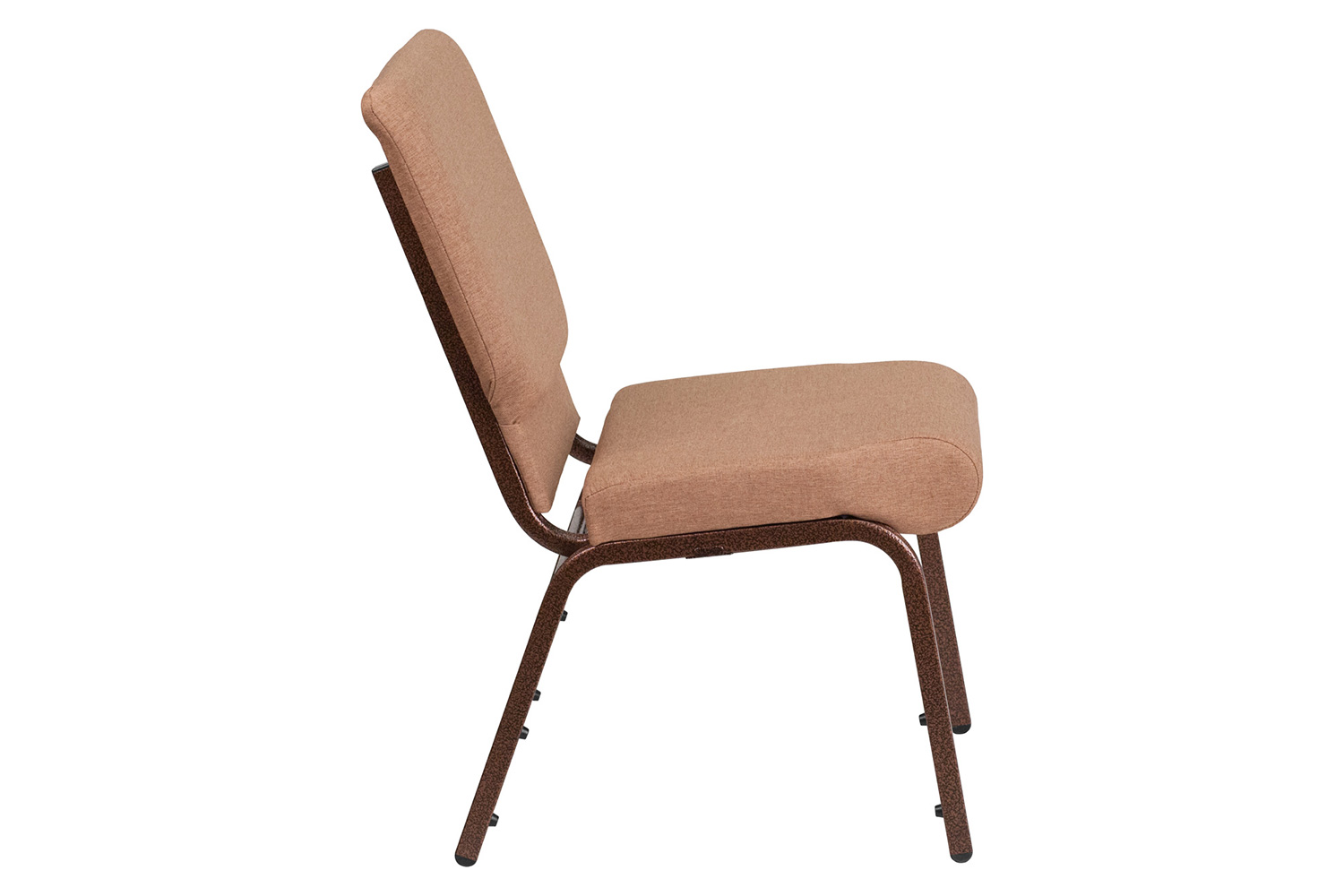 BLNK™ HERCULES Series Fabric Stacking Church Chair with Copper Vein Frame - Caramel