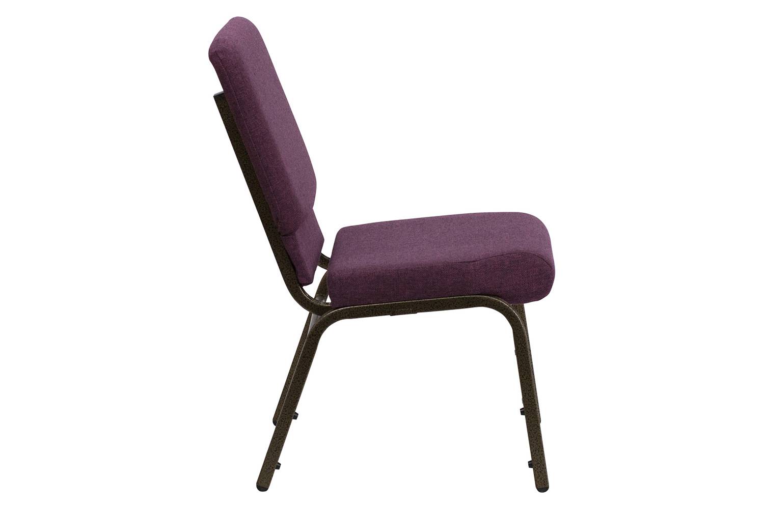 BLNK™ HERCULES Series Fabric Stacking Church Chair with Gold Vein Frame - Plum