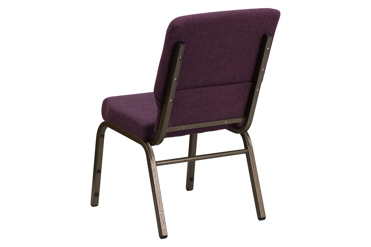 BLNK™ HERCULES Series Fabric Stacking Church Chair with Gold Vein Frame - Plum