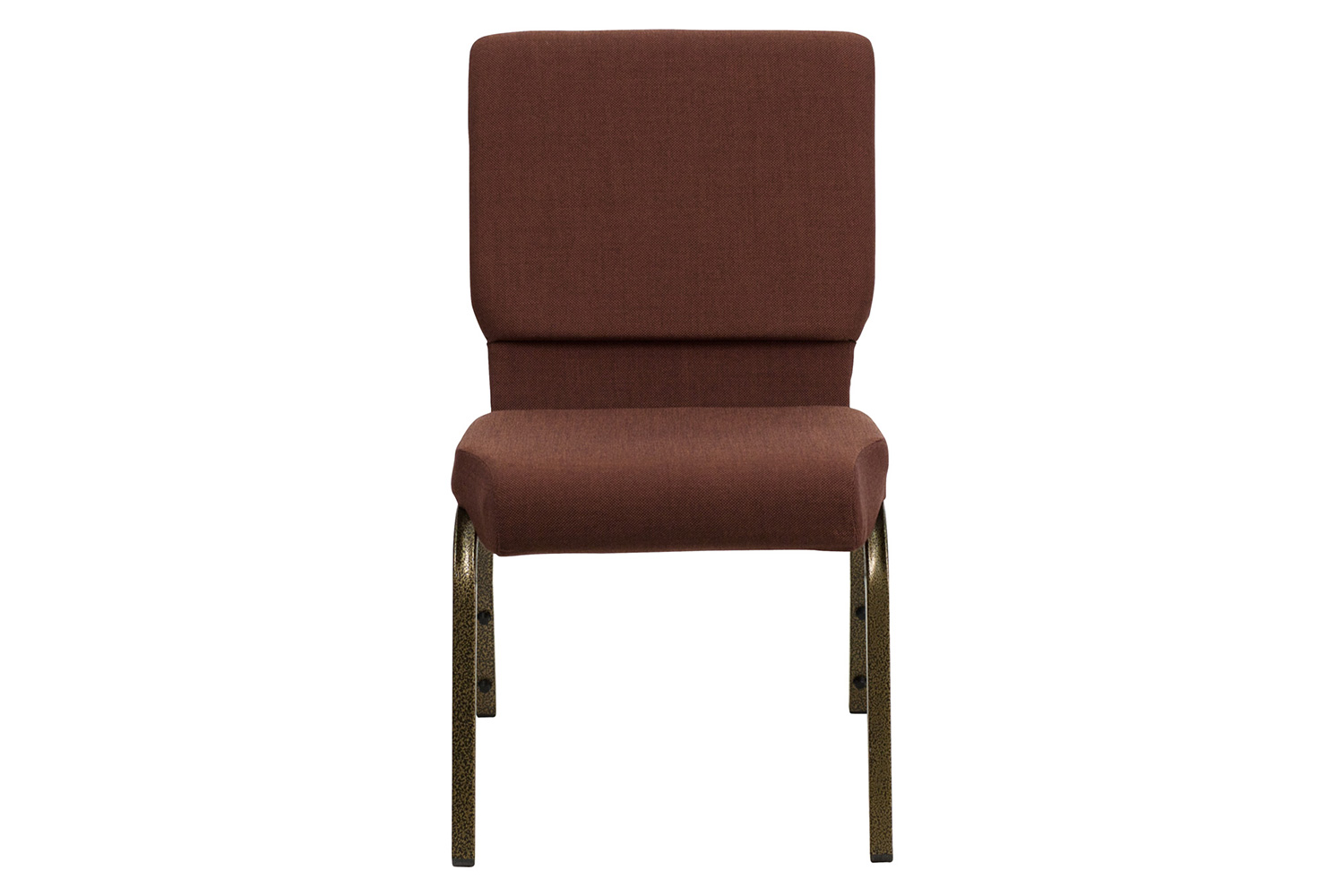 BLNK™ HERCULES Series Fabric Stacking Church Chair with Gold Vein Frame - Brown