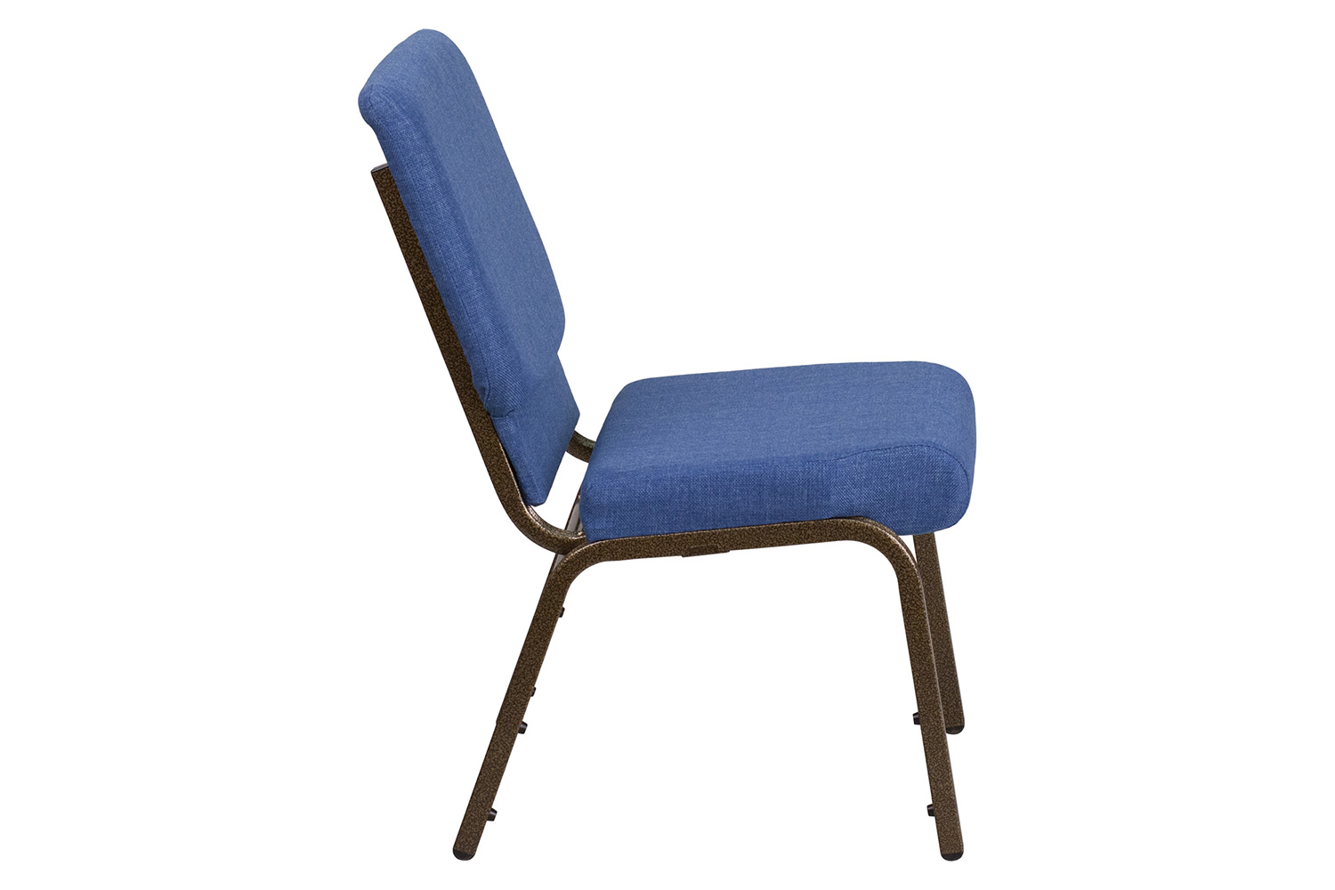 BLNK™ HERCULES Series Fabric Stacking Church Chair with Gold Vein Frame - Blue