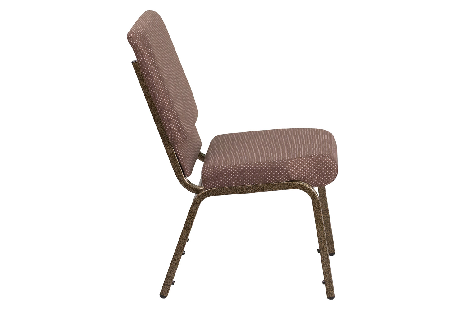 BLNK™ HERCULES Series Fabric Stacking Church Chair with Gold Vein Frame - Brown Dot