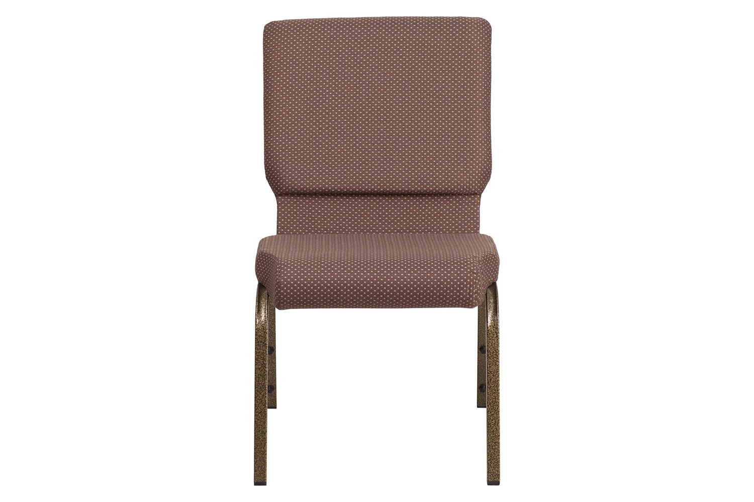 BLNK™ HERCULES Series Fabric Stacking Church Chair with Gold Vein Frame - Brown Dot