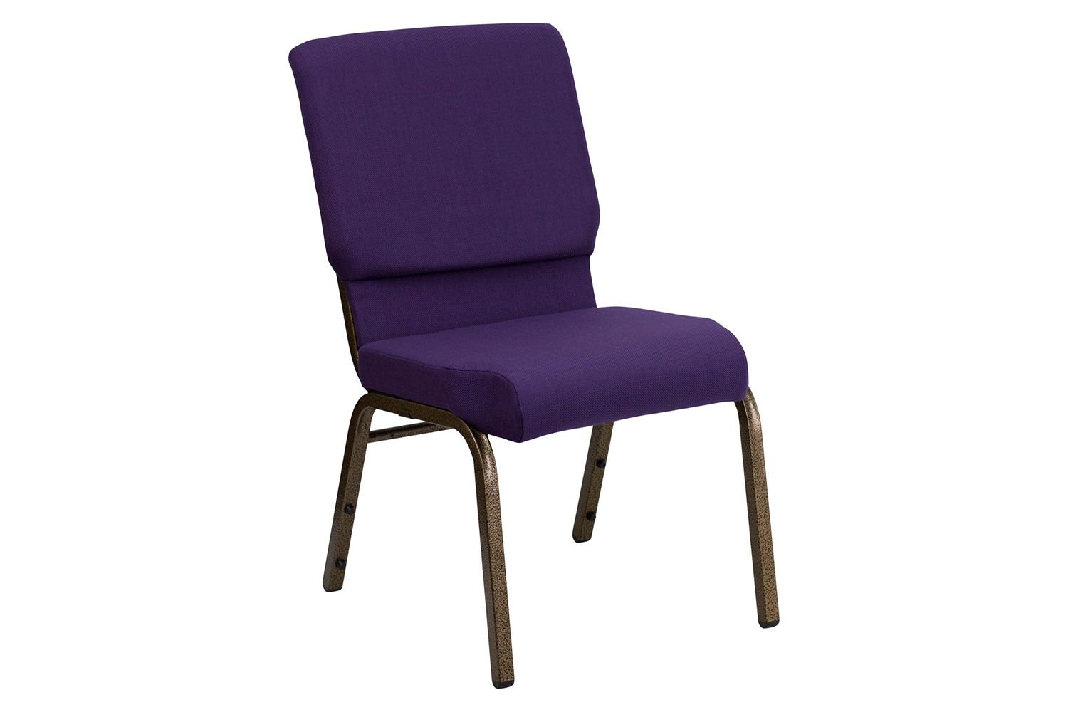 BLNK™ HERCULES Series Fabric Stacking Church Chair with Gold Vein Frame - Royal Purple