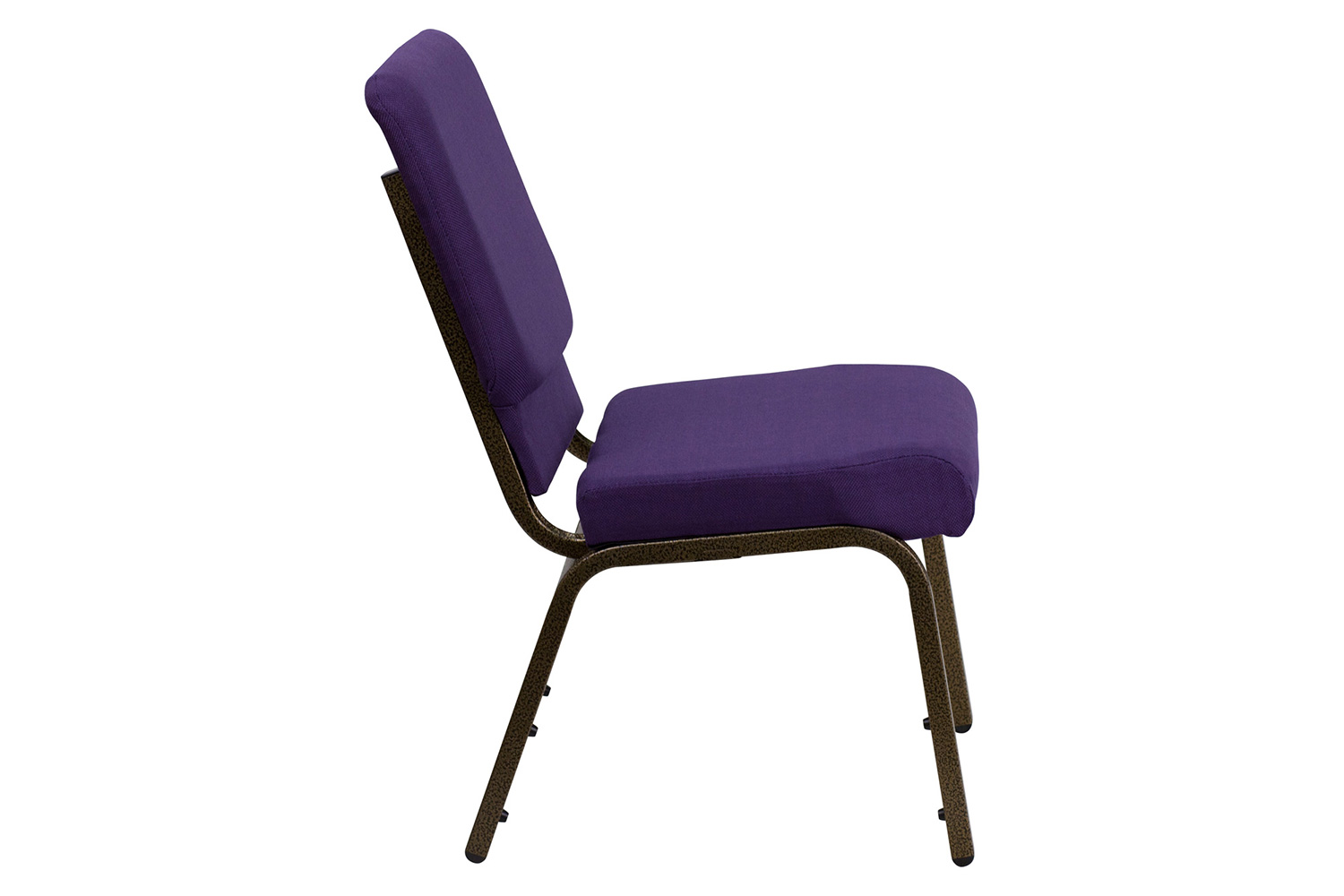 BLNK™ HERCULES Series Fabric Stacking Church Chair with Gold Vein Frame - Royal Purple