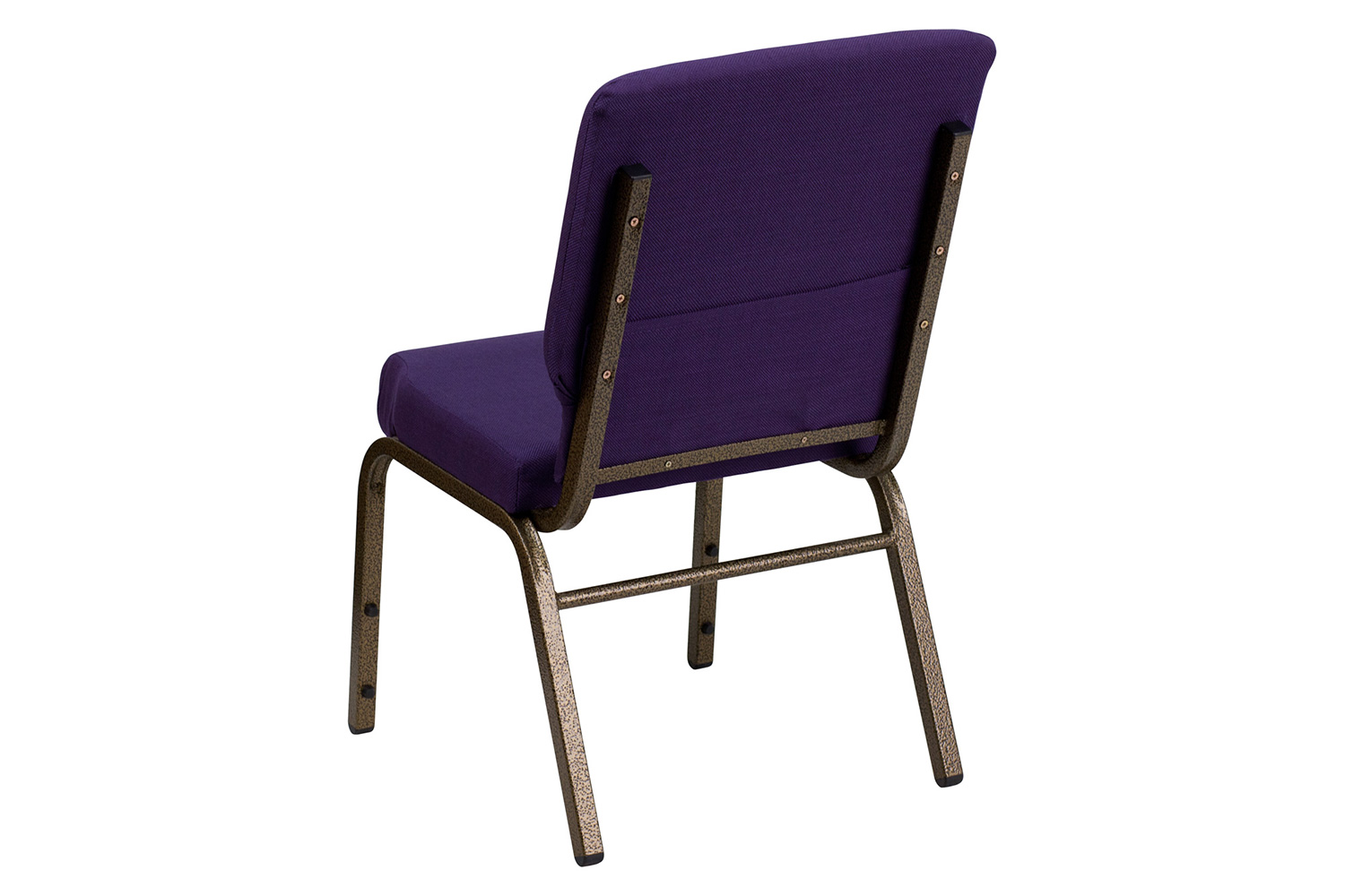 BLNK™ HERCULES Series Fabric Stacking Church Chair with Gold Vein Frame - Royal Purple