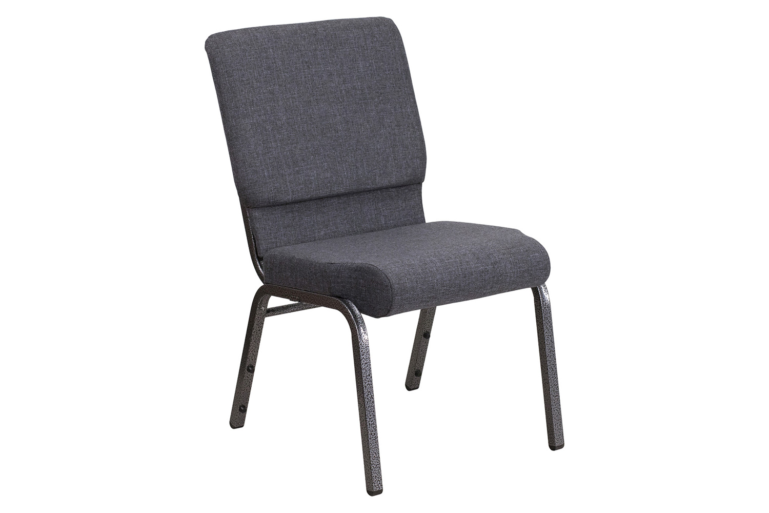 BLNK™ HERCULES Series Fabric Stacking Church Chair with Silver Vein Frame - Dark Gray