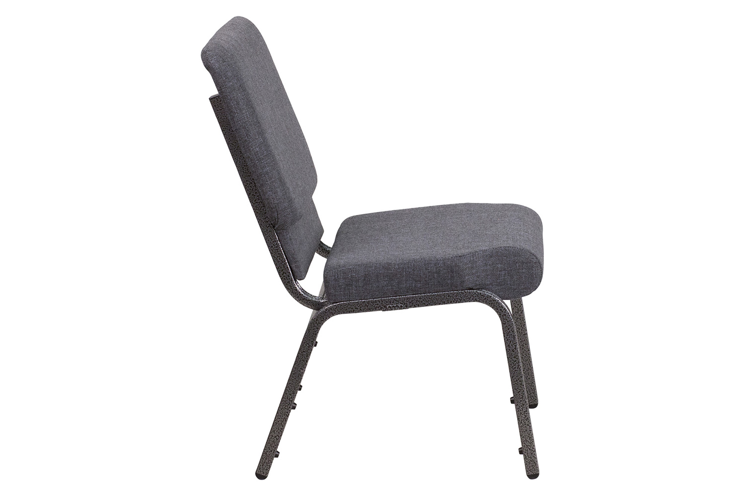 BLNK™ HERCULES Series Fabric Stacking Church Chair with Silver Vein Frame - Dark Gray