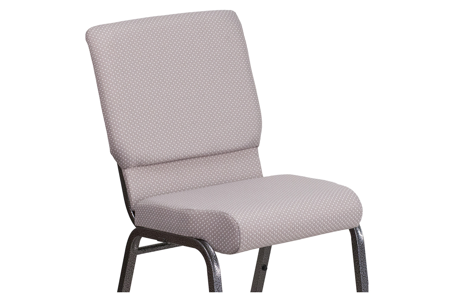 BLNK™ HERCULES Series Fabric Stacking Church Chair with Silver Vein Frame - Gray Dot