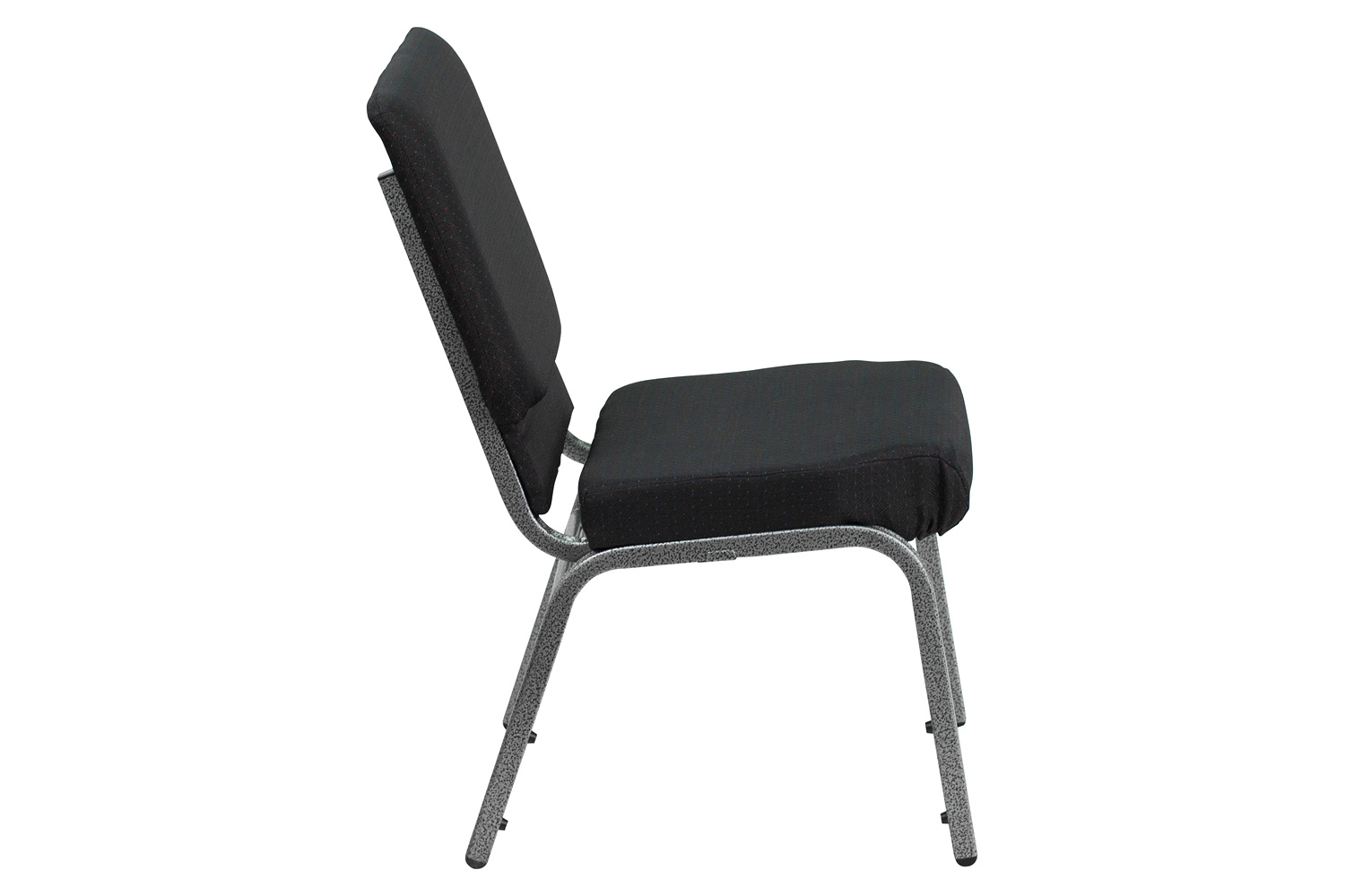 BLNK™ HERCULES Series Fabric Stacking Church Chair with Silver Vein Frame - Black Patterned