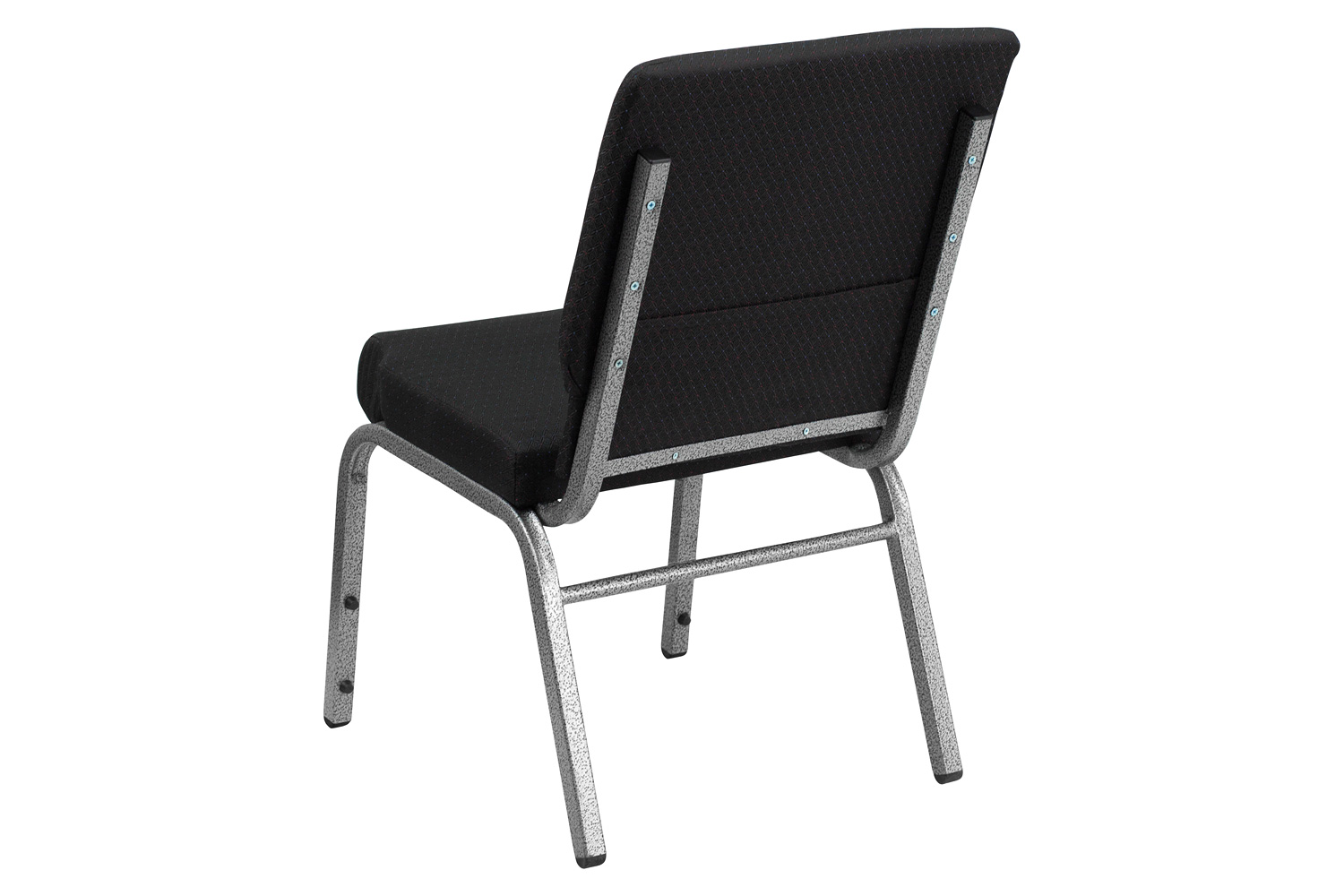 BLNK™ HERCULES Series Fabric Stacking Church Chair with Silver Vein Frame - Black Patterned