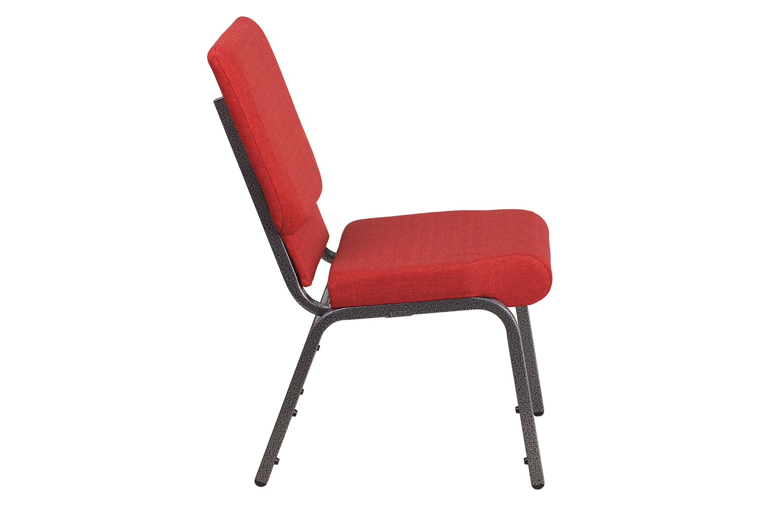 BLNK™ HERCULES Series Fabric Stacking Church Chair with Silver Vein Frame - Red