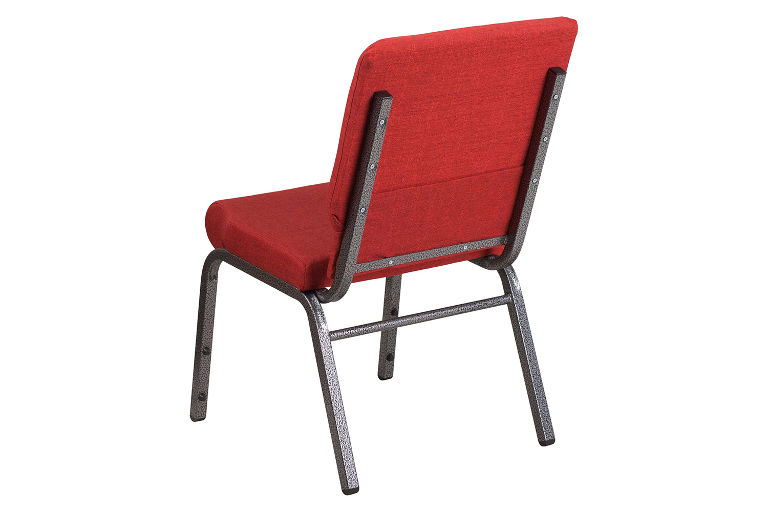 BLNK™ HERCULES Series Fabric Stacking Church Chair with Silver Vein Frame - Red