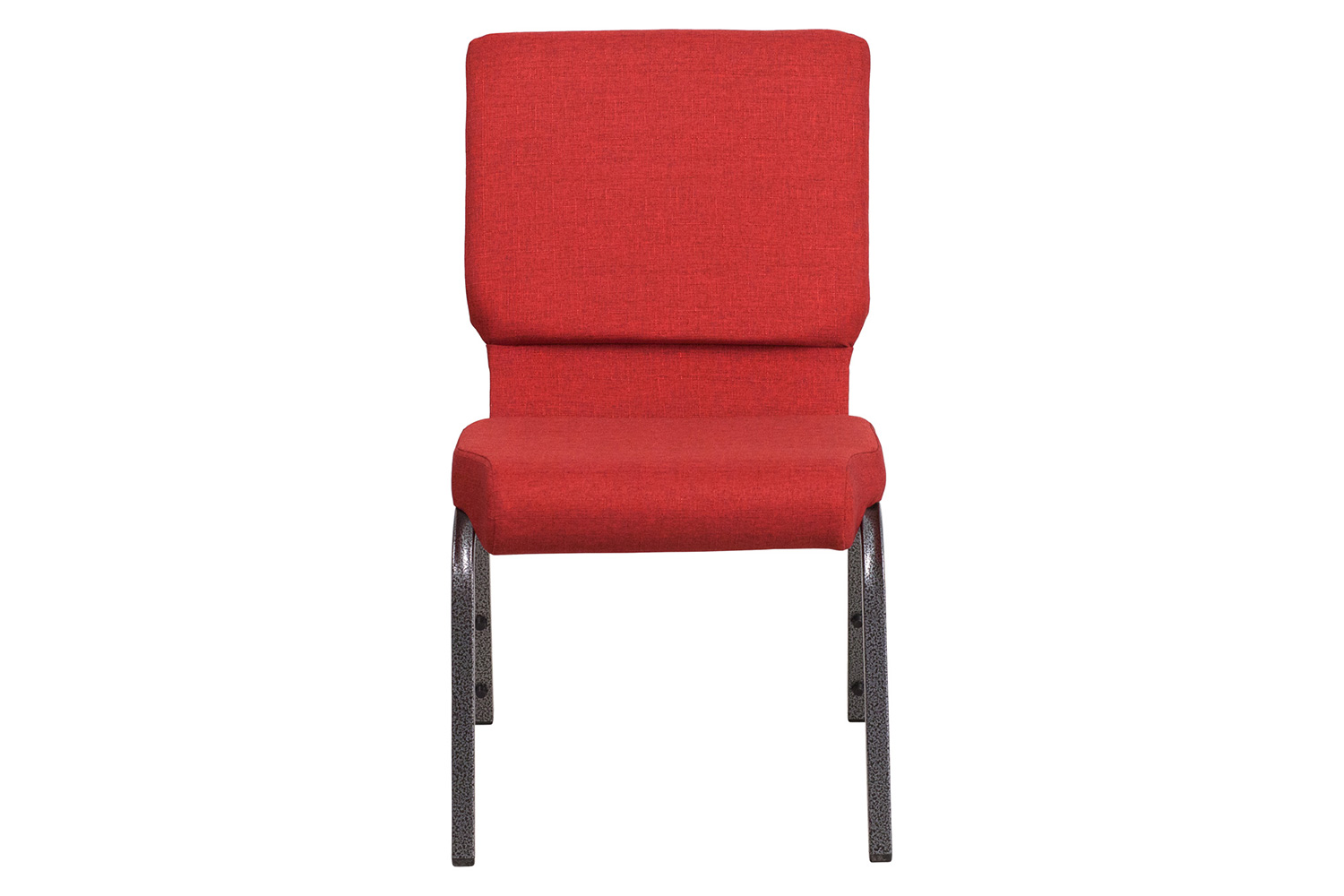 BLNK™ HERCULES Series Fabric Stacking Church Chair with Silver Vein Frame - Red