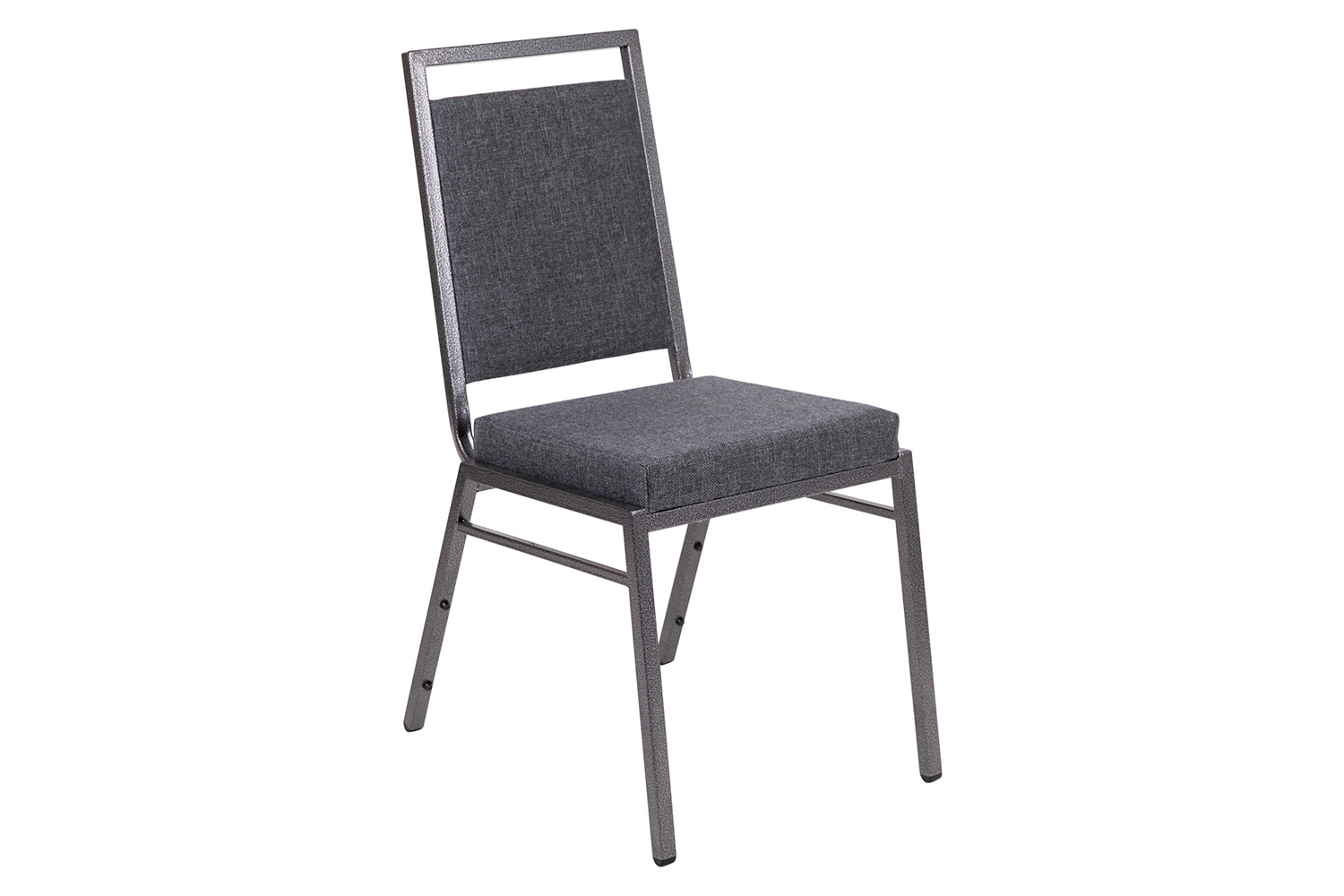 BLNK - HERCULES Series Fabric Square Back Stacking Banquet Chair with Silver Vein Frame