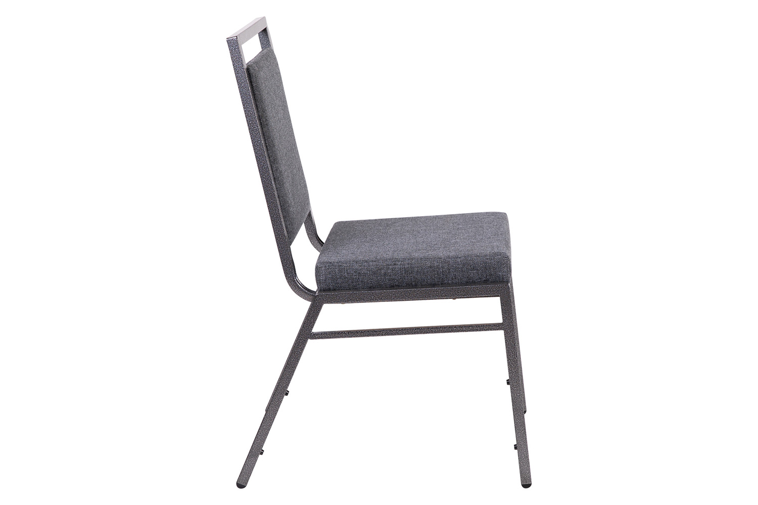 BLNK - HERCULES Series Fabric Square Back Stacking Banquet Chair with Silver Vein Frame