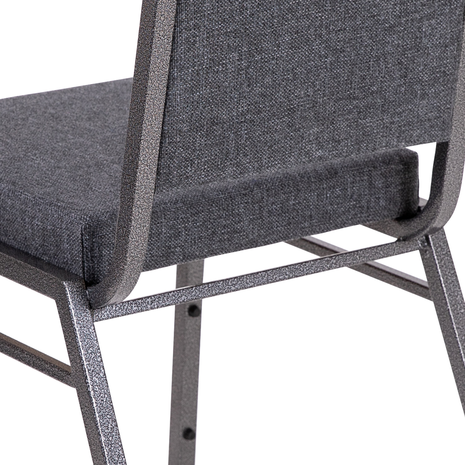 BLNK - HERCULES Series Fabric Square Back Stacking Banquet Chair with Silver Vein Frame