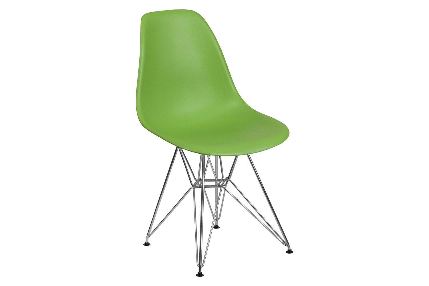 BLNK Elon Series Plastic Chair with Chrome Base - Green