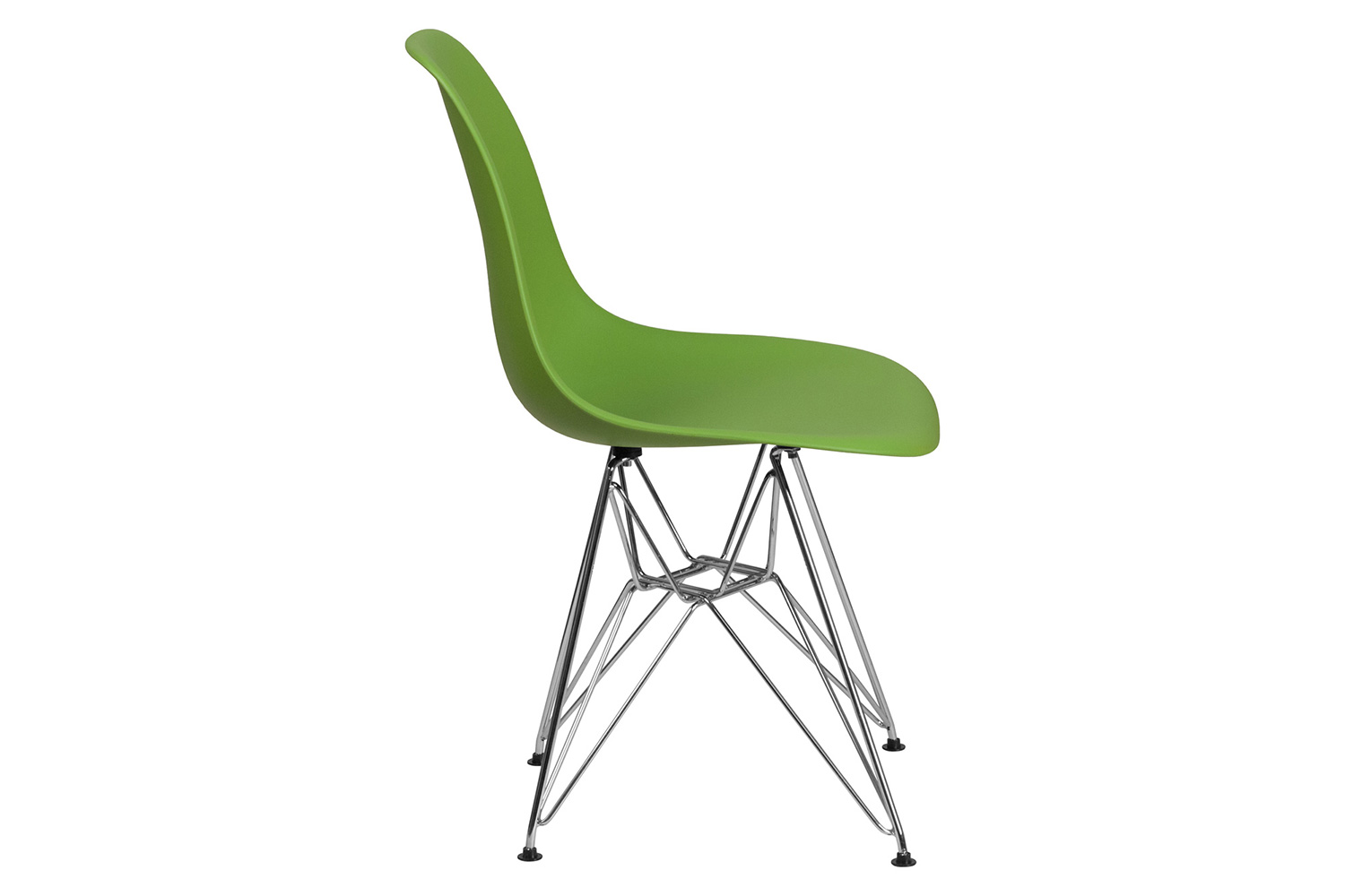 BLNK™ Elon Series Plastic Chair with Chrome Base - Green