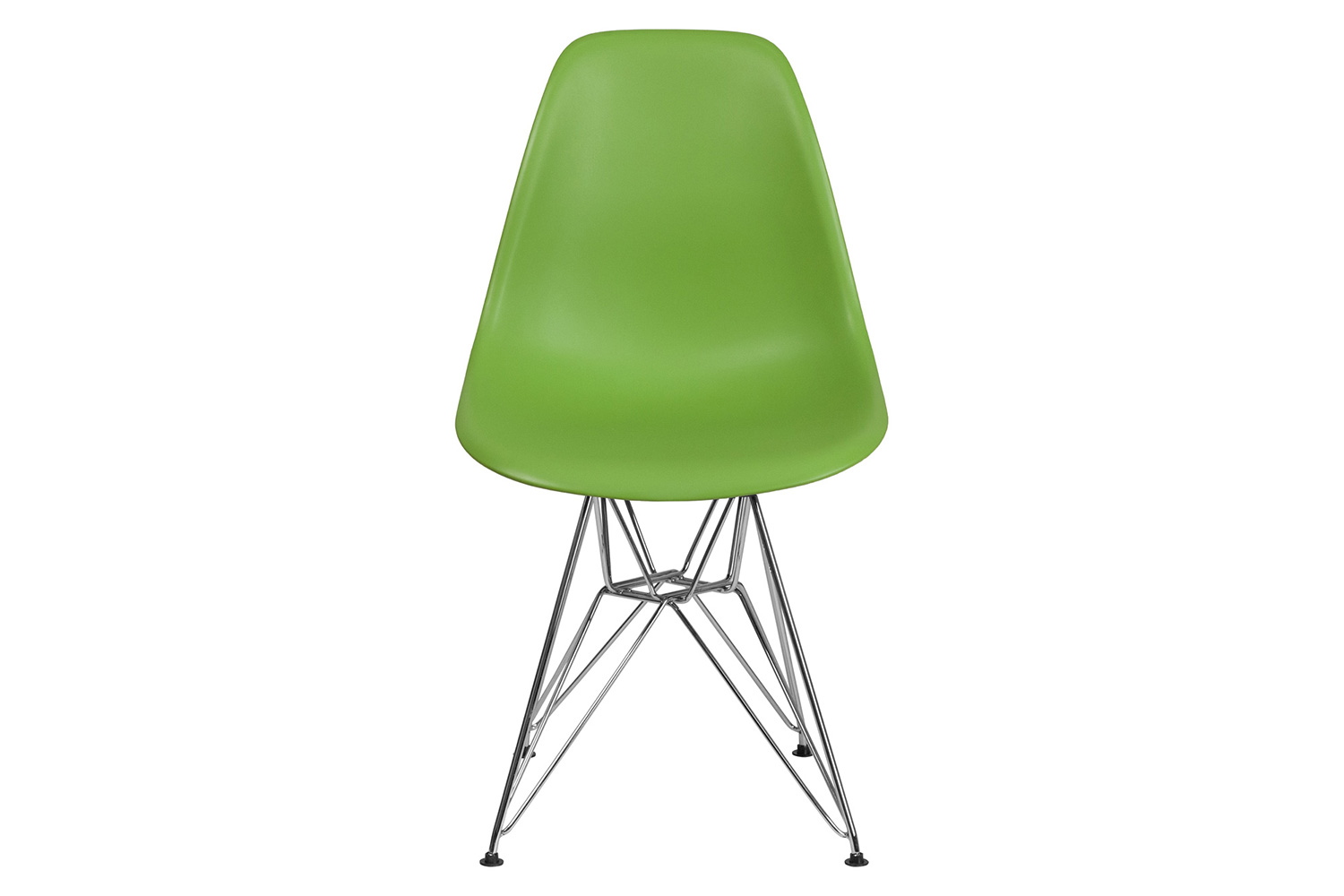 BLNK Elon Series Plastic Chair with Chrome Base - Green