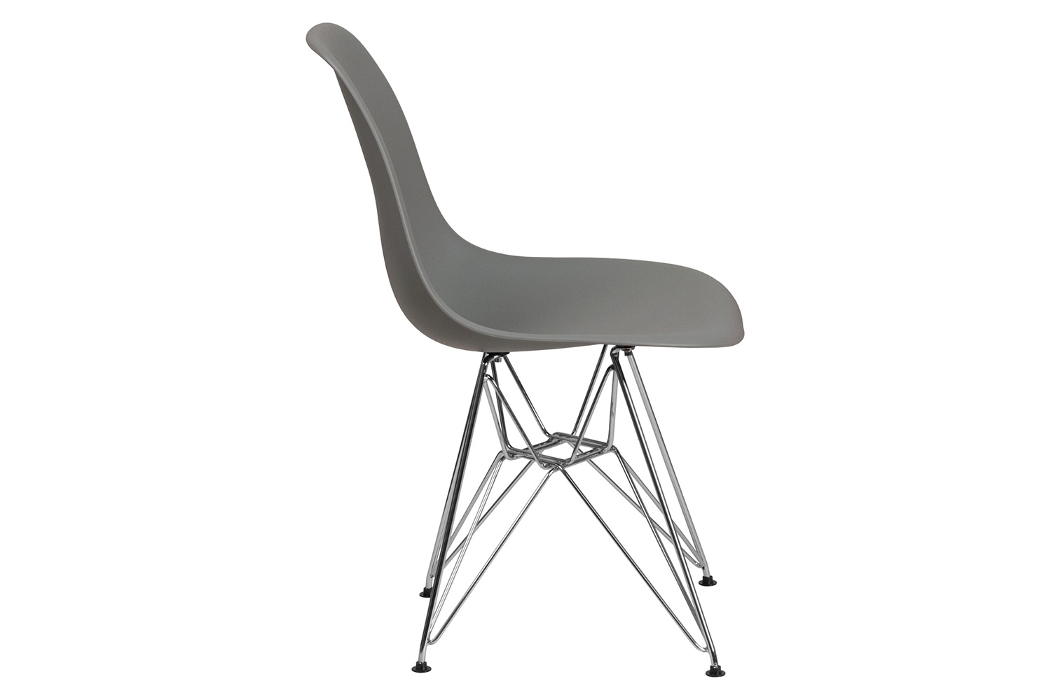 BLNK™ Elon Series Plastic Chair with Chrome Base - Moss Gray