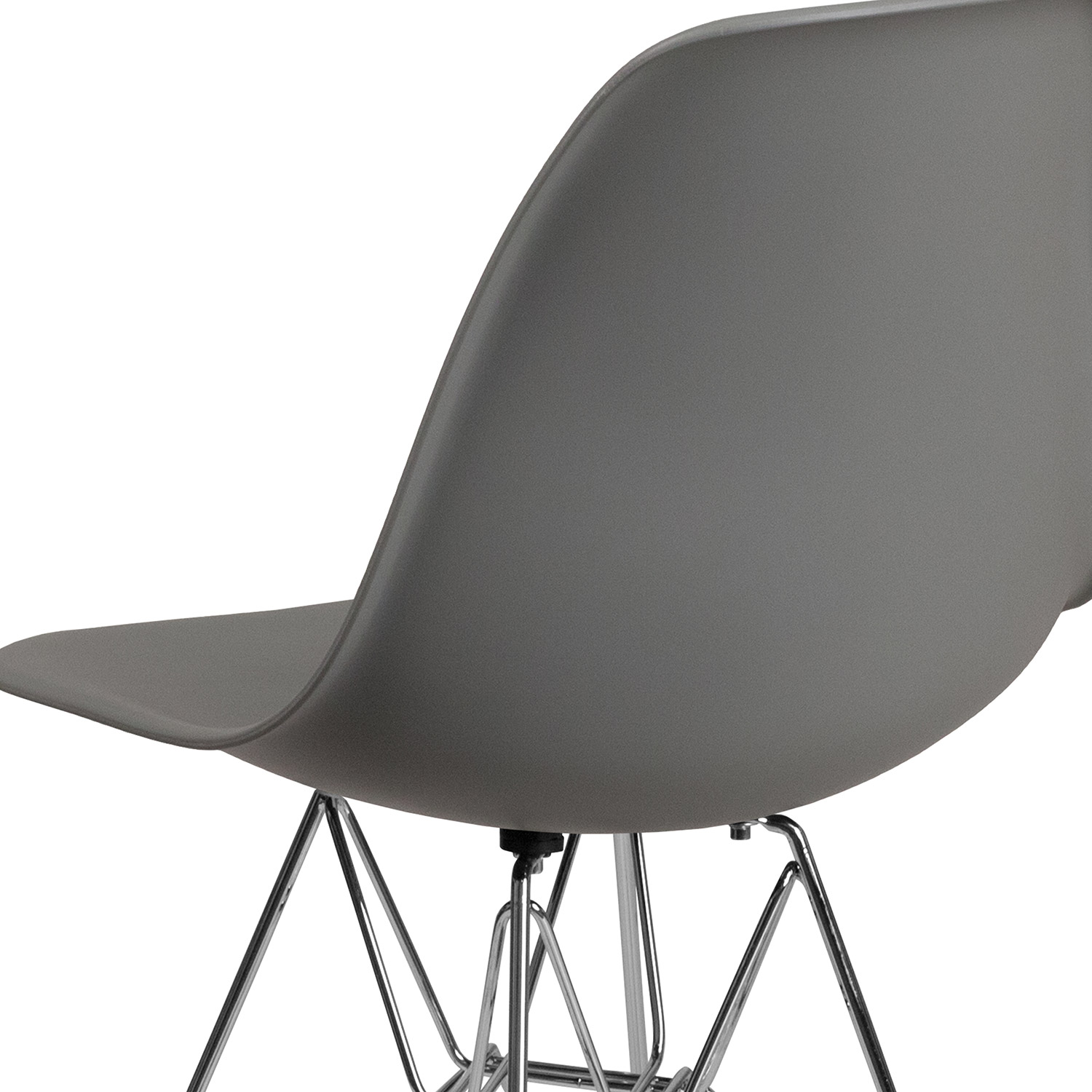 BLNK™ Elon Series Plastic Chair with Chrome Base - Moss Gray