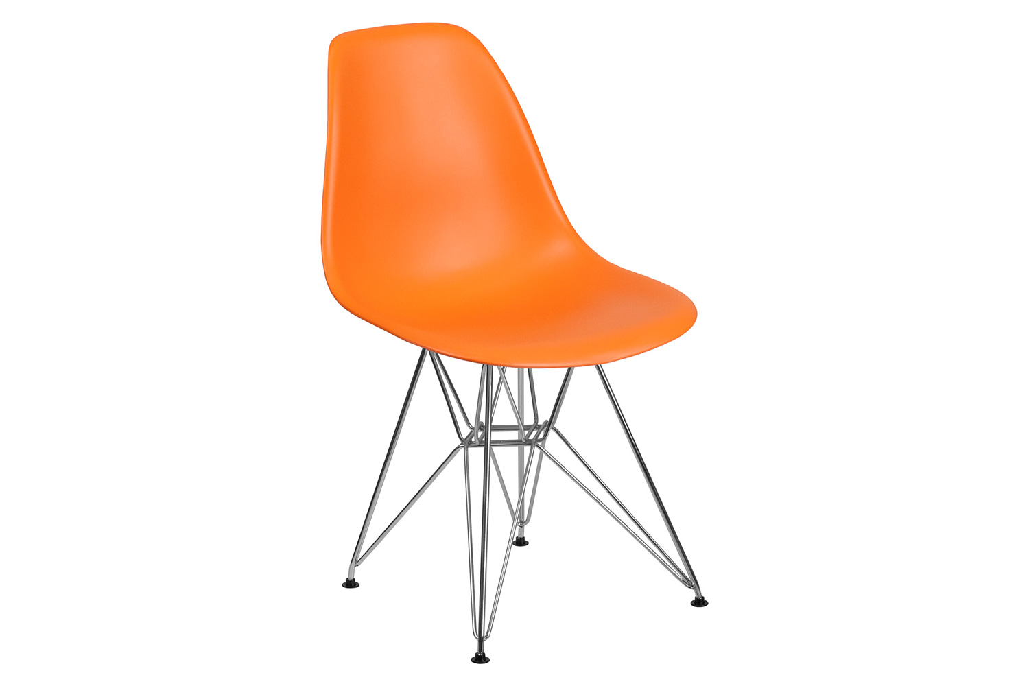 BLNK™ Elon Series Plastic Chair with Chrome Base - Orange