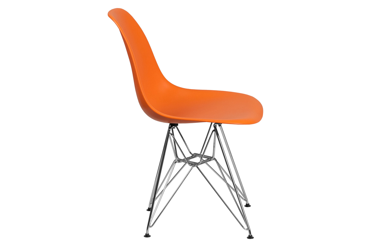 BLNK™ Elon Series Plastic Chair with Chrome Base - Orange