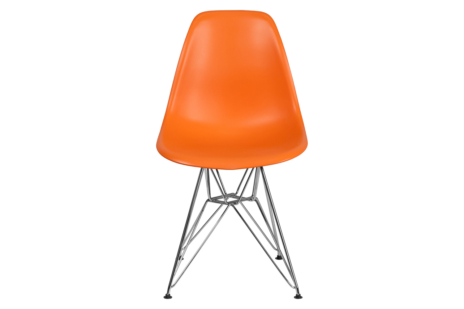 BLNK™ Elon Series Plastic Chair with Chrome Base - Orange