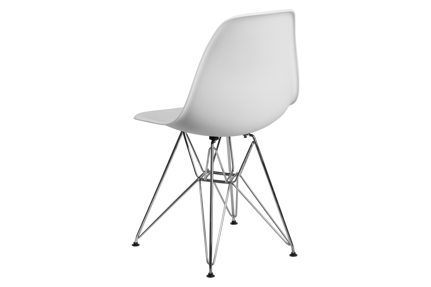 BLNK™ Elon Series Plastic Chair with Chrome Base - White