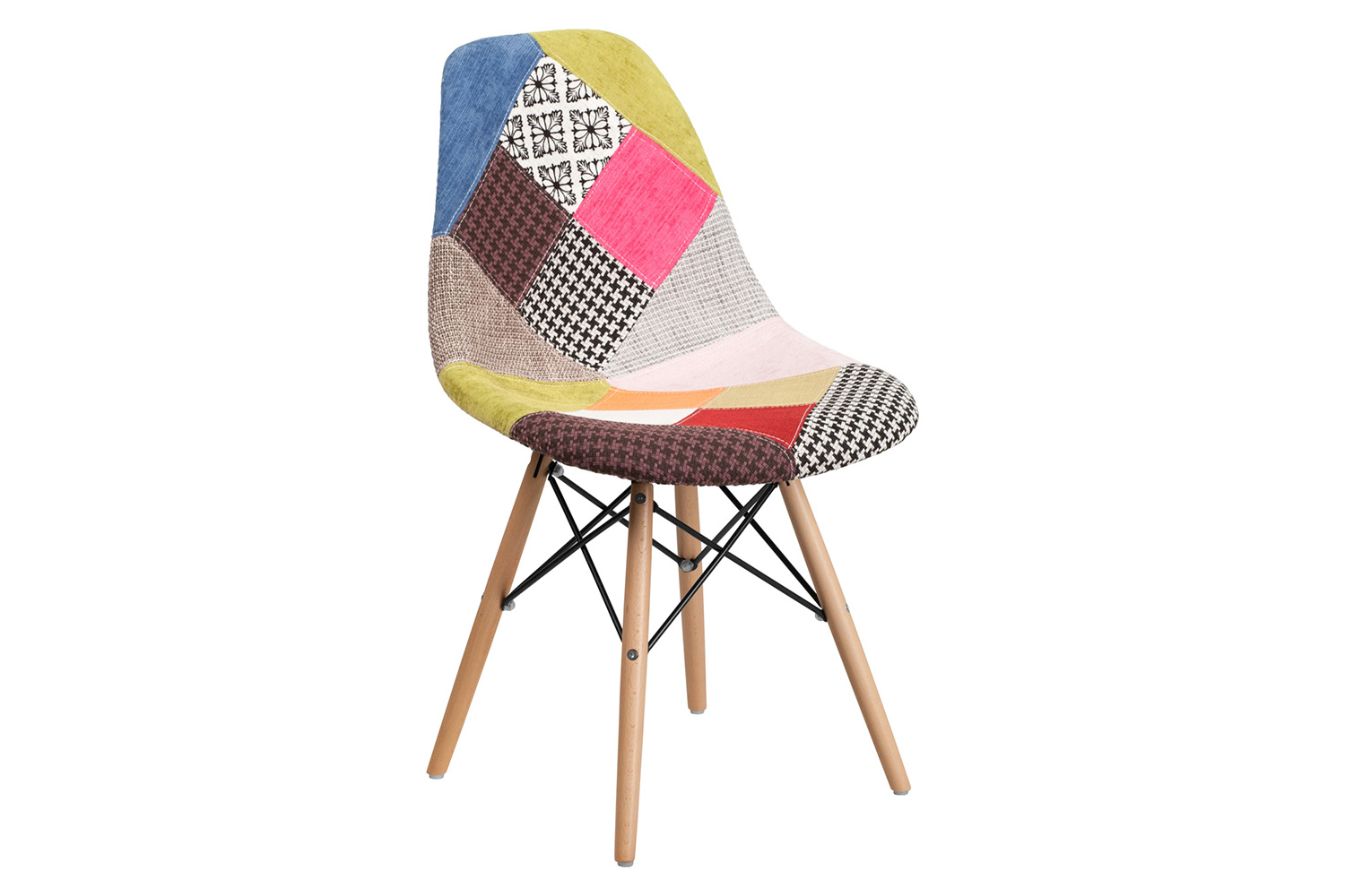 BLNK™ Elon Series Fabric Chair with Wooden Legs - Milan Patchwork