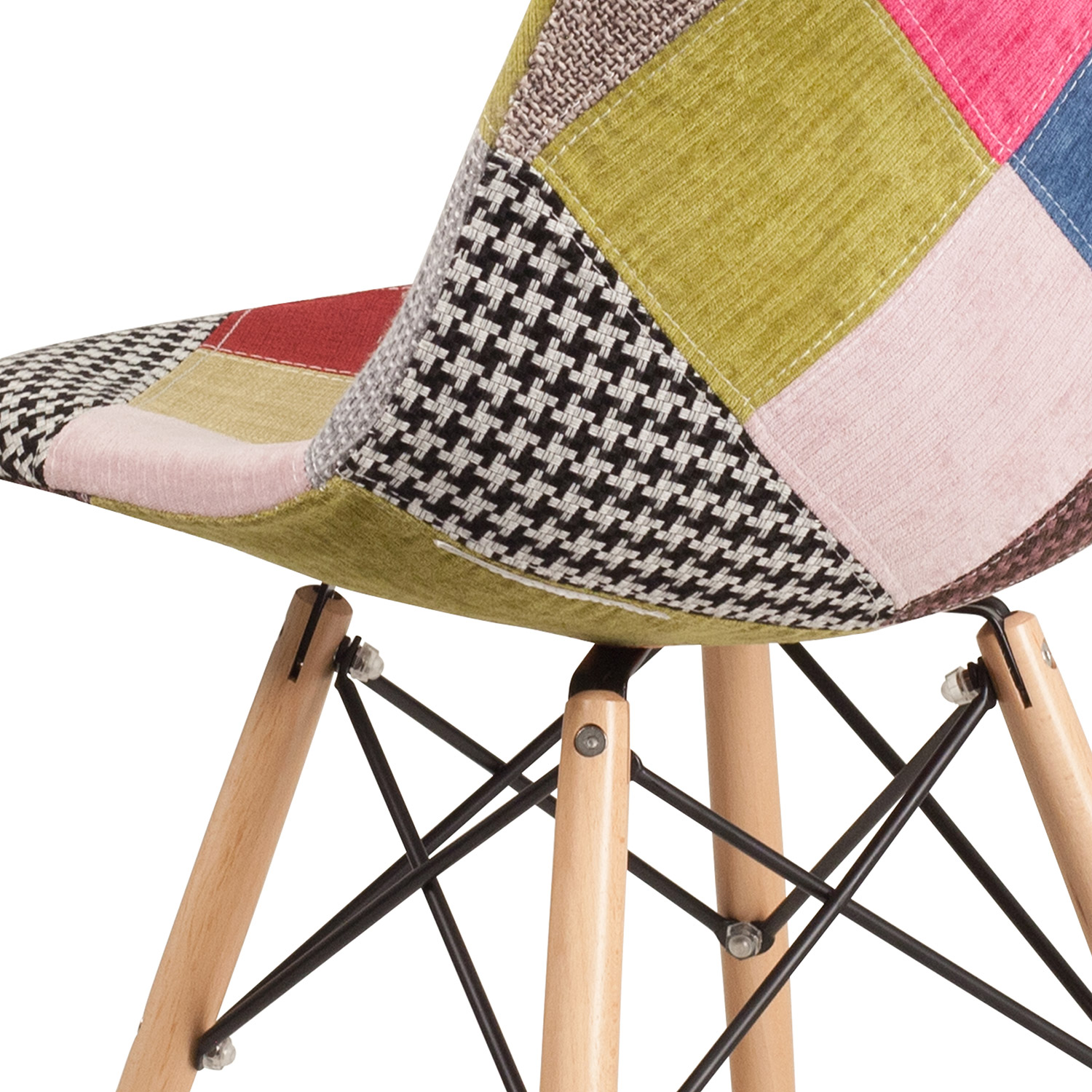 BLNK™ Elon Series Fabric Chair with Wooden Legs - Milan Patchwork