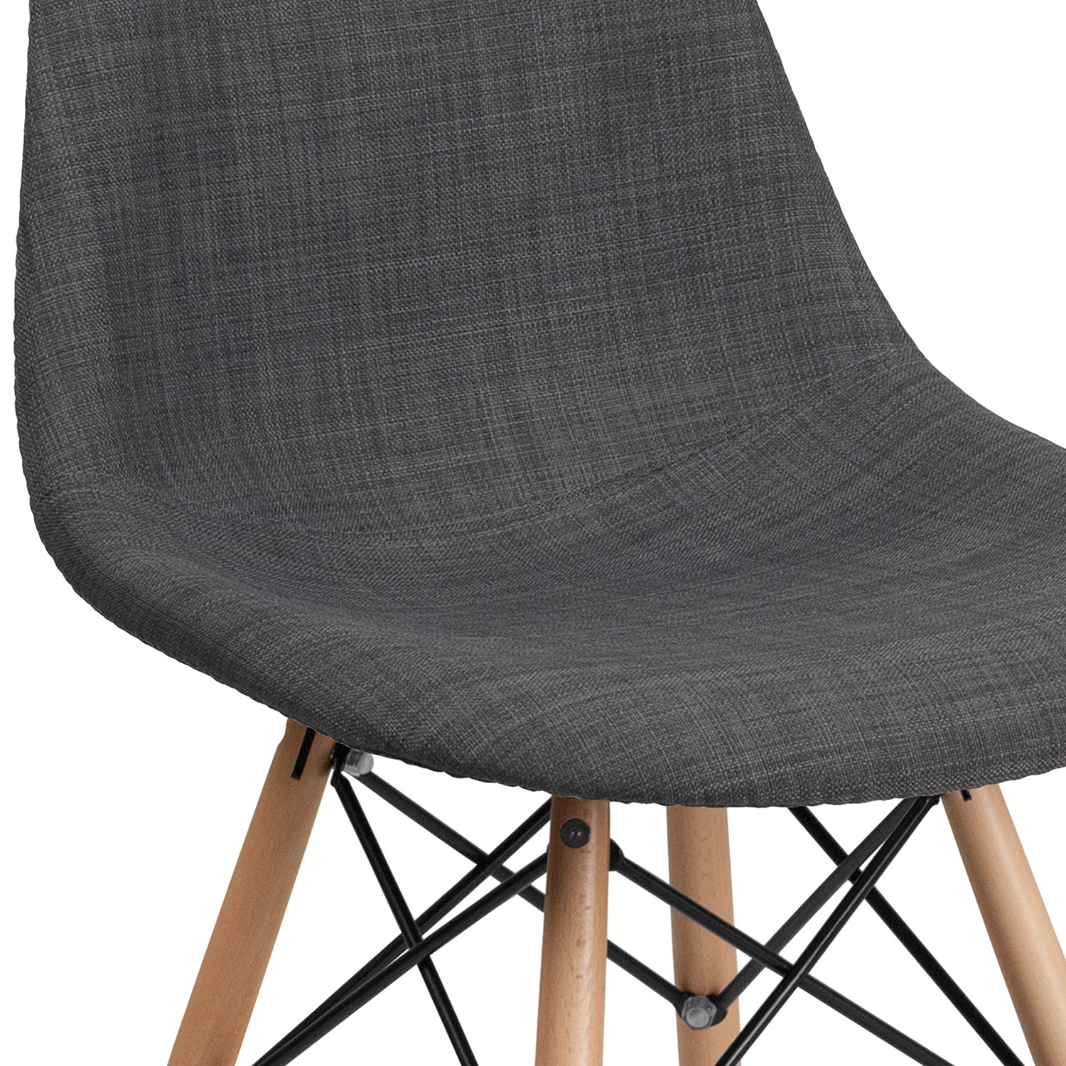 BLNK™ Elon Series Fabric Chair with Wooden Legs - Siena Gray