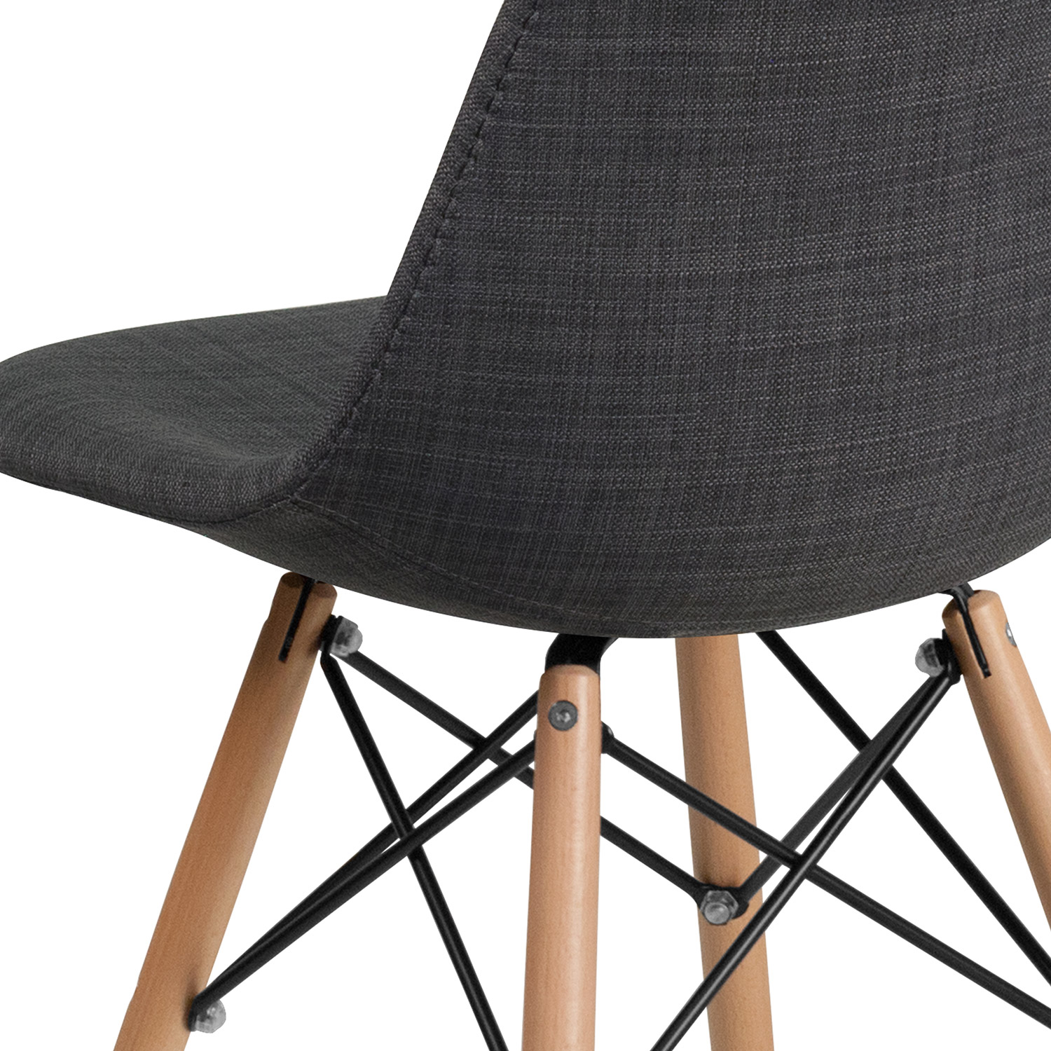 BLNK™ Elon Series Fabric Chair with Wooden Legs - Siena Gray