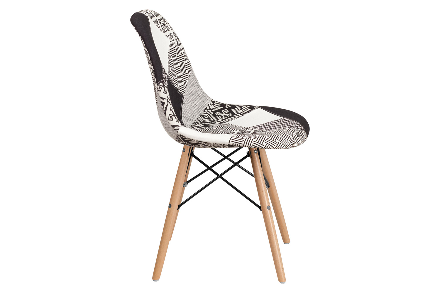 BLNK™ Elon Series Fabric Chair with Wooden Legs - Turin Patchwork