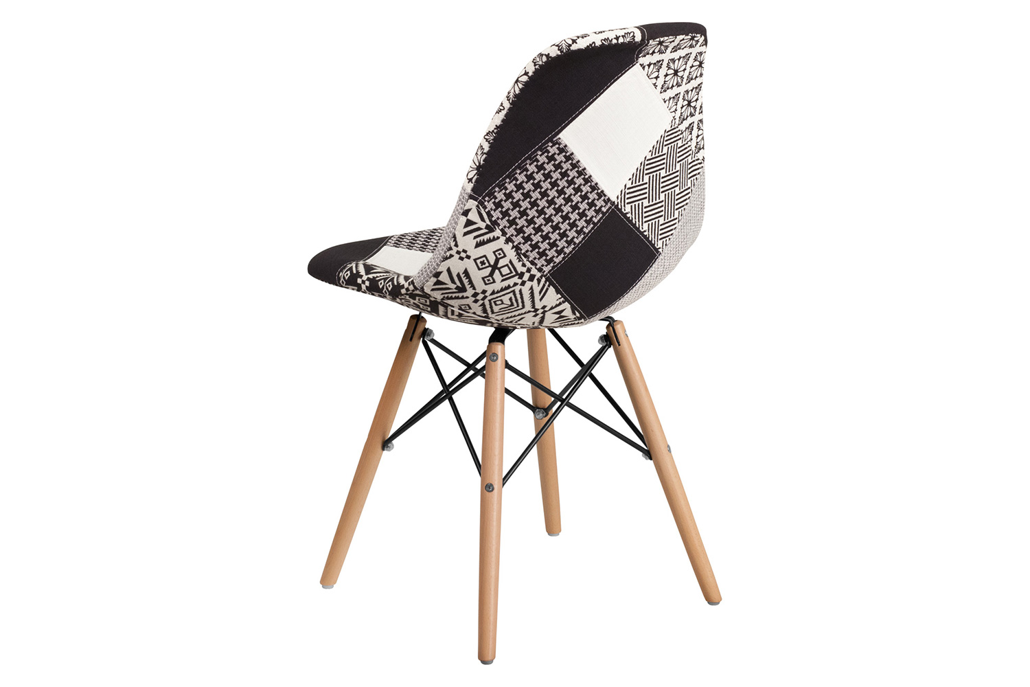 BLNK™ Elon Series Fabric Chair with Wooden Legs - Turin Patchwork